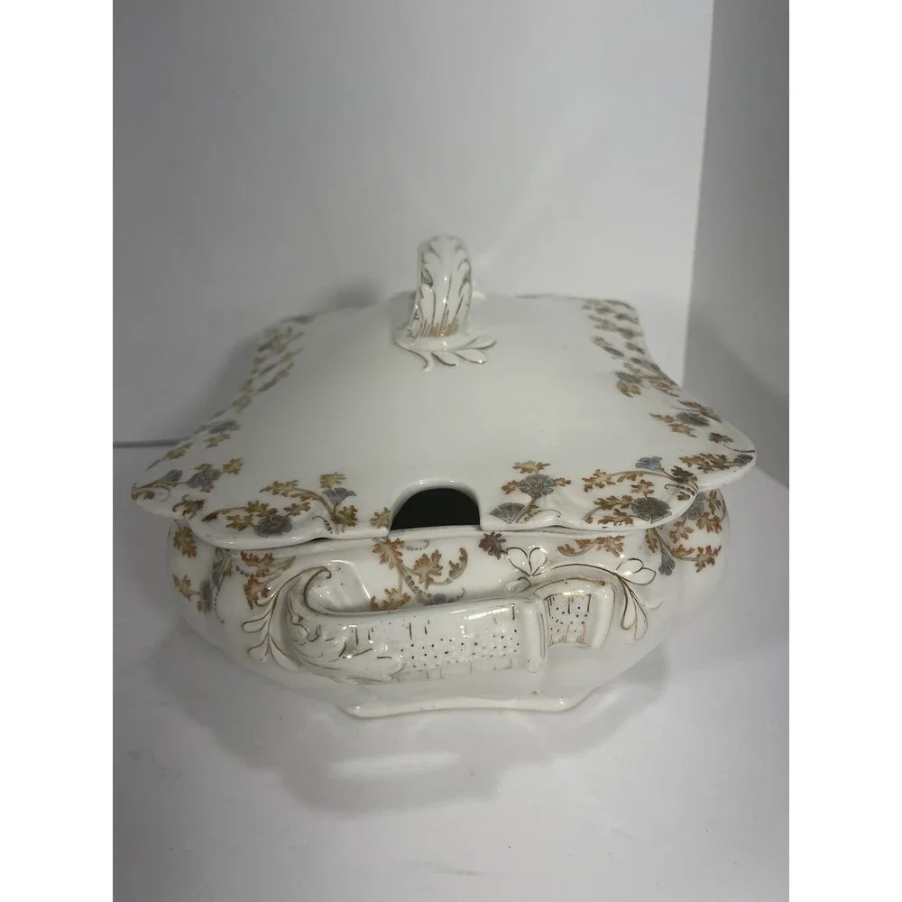 Haviland Limoges Rectangular Tureen With Lid Bowl  Fine Bone Shleiger Depose‎